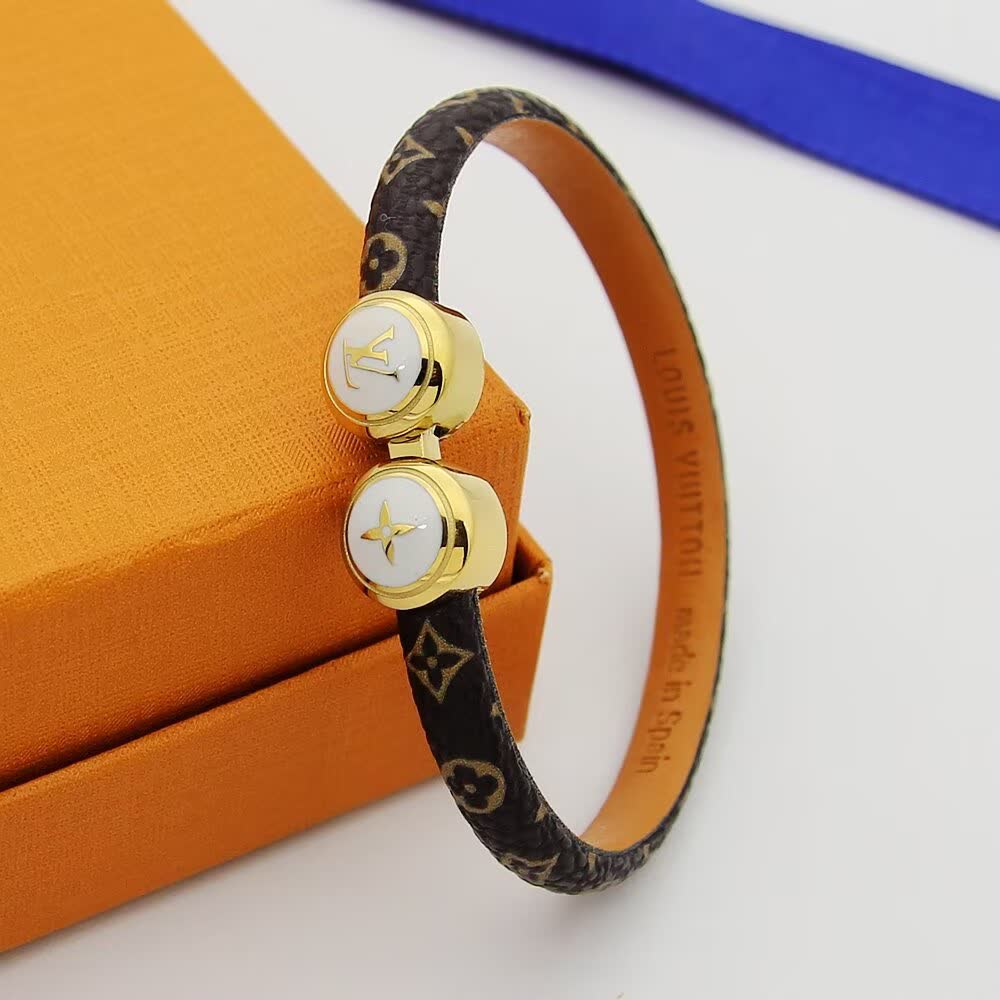 Louis Vuitton Monogram Leather Bracelet